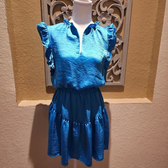 Steve Madden Dress Small Feminine Romantic Ruffle Coastal Boho Chic Party Date - Picture 3 of 12